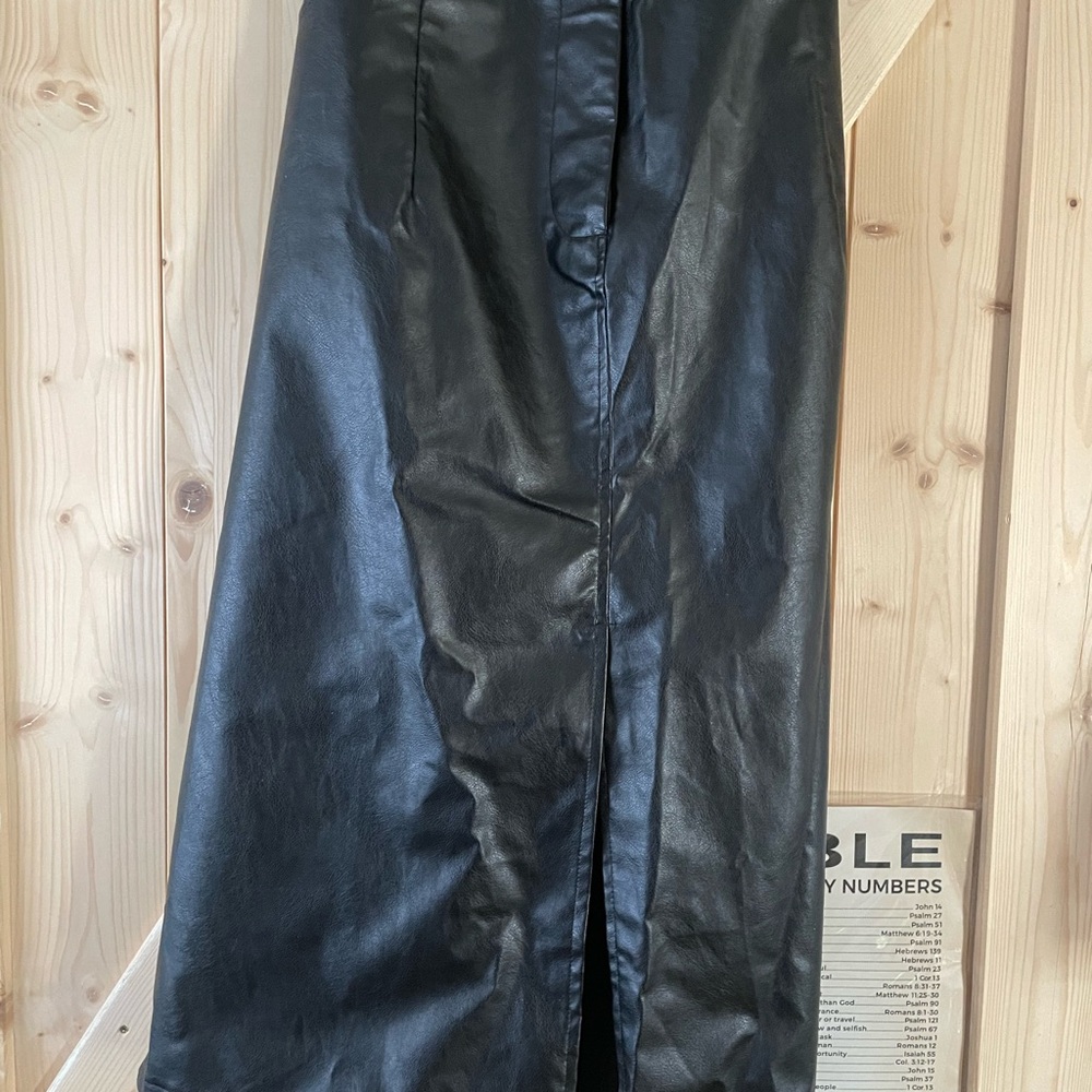 Black Leather Skirt